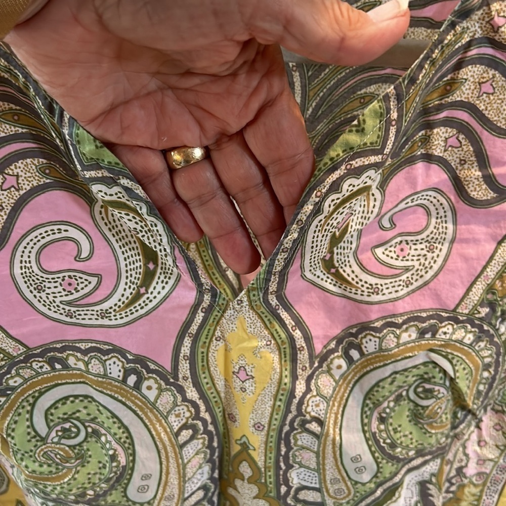 J Mclaughlin Boho Paisley Cotton Tunic Size 10 - image 3